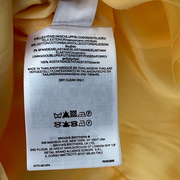 Brooks Brothers Size 14 Yellow & White Floral Print Sleeveless Midi Dress - Picture 3 of 5